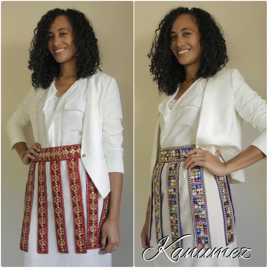 Blinged out Tongan Kiekie blends culture with fashion —