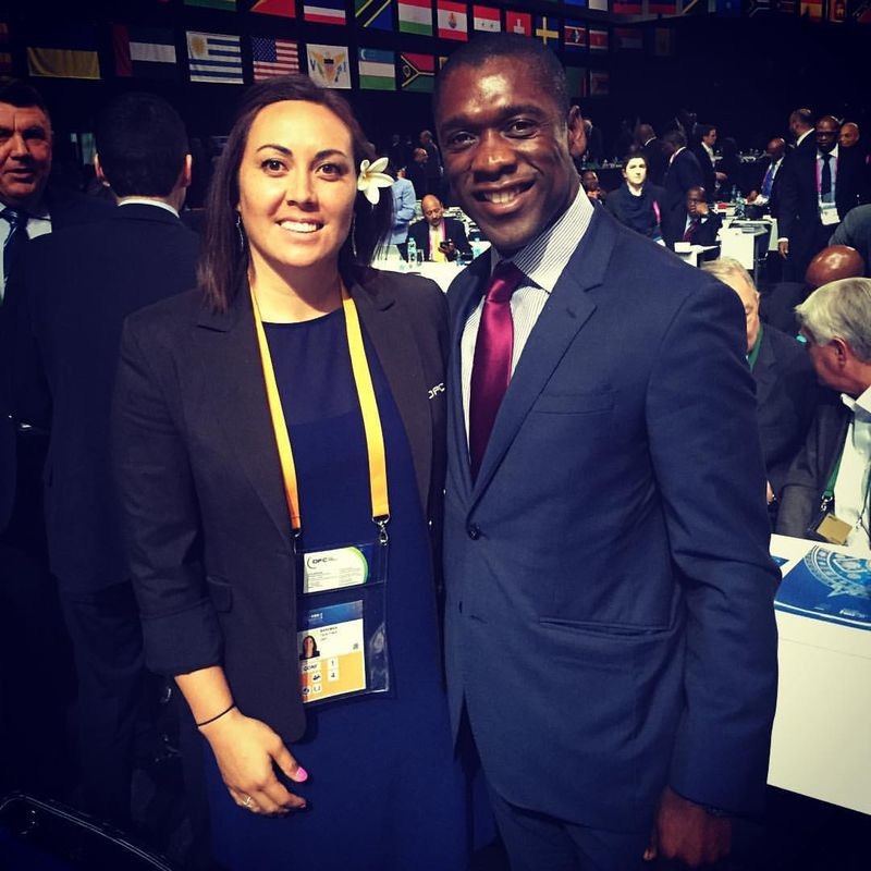 With Clarence Seedorf at the FIFA Congress