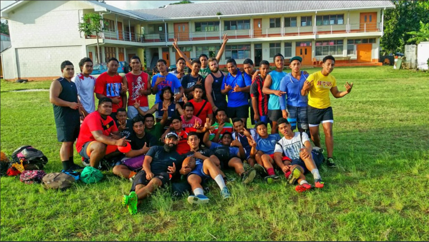 Will with the Tailulu High School 1st XV rugby boys