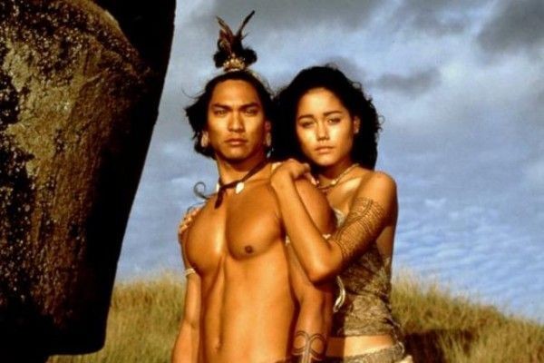 Jason Scott-Lee & Sandrine Holt playing Polynesians in Rapa Nui