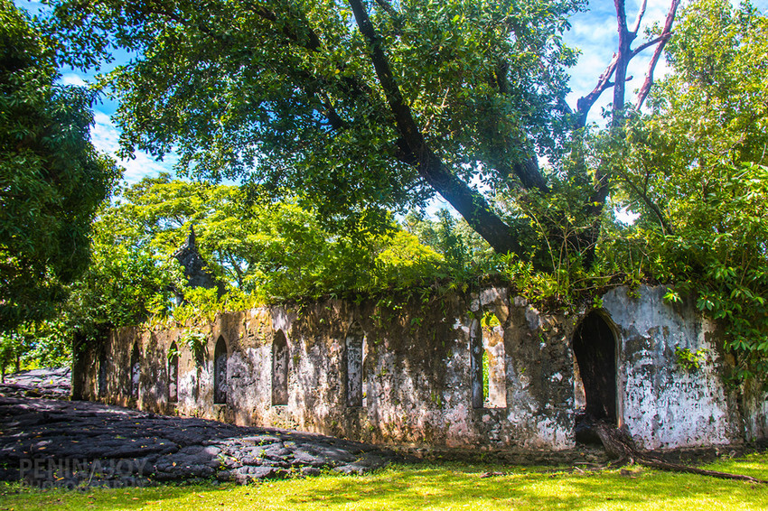 Ruins of one of the churches on the Saleaula Lava Fields