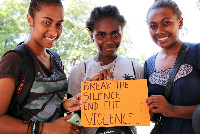Break the Silence. End the Violence. Women in the Solomon Islands during the 16 days of activism with the UN in 2014. Photo credit: UN Women