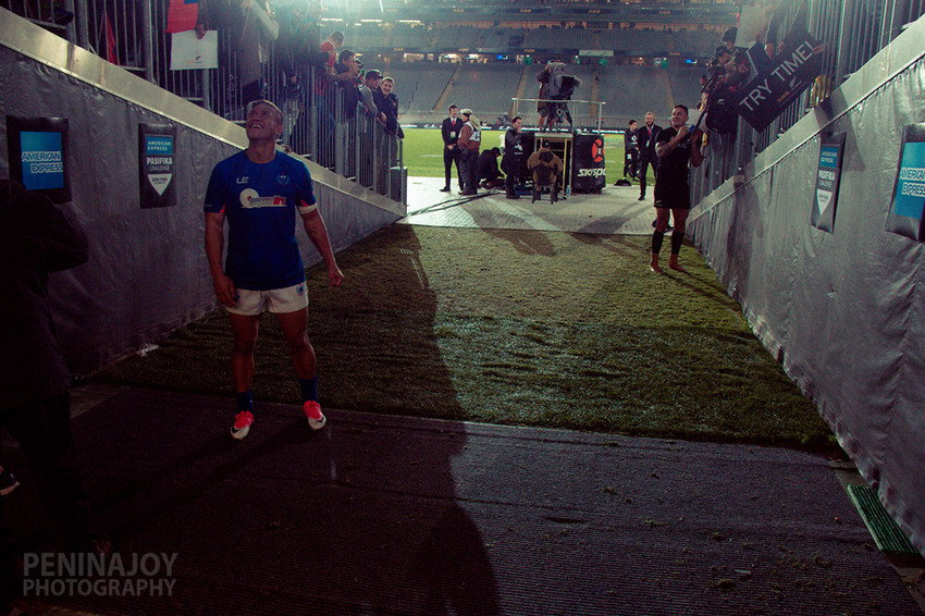 Tim & Sonny coming through the tunnel at Eden Park after the game