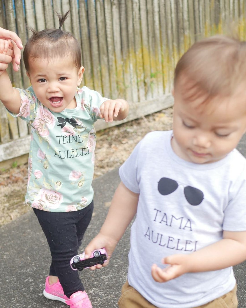 Island Pepe toddler tees with island phrases