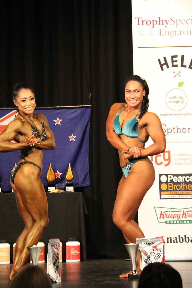 Priscilla competing at the NABBA New Zealand Nationals in Palmerston North