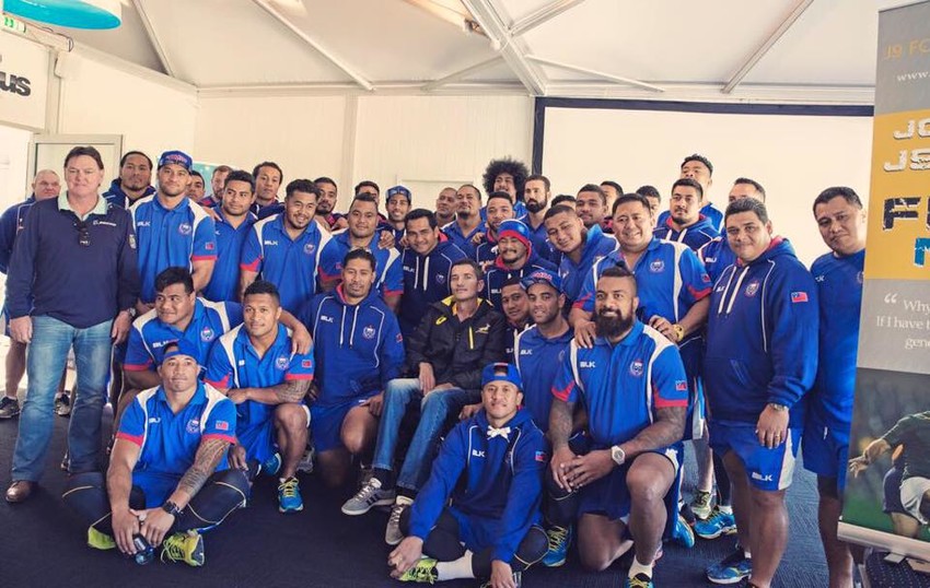 Manu Samoa team with Joost