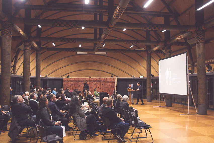 Sebastian Galliot (Left) & Sean Mallon (Right) at the book launch & seminar, Auckland University.