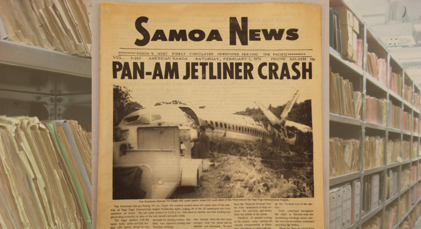 Archival reports on the crash in the Samoa News