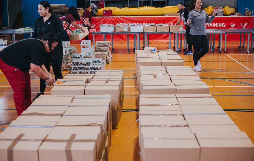 Food parcels ready to be delivered