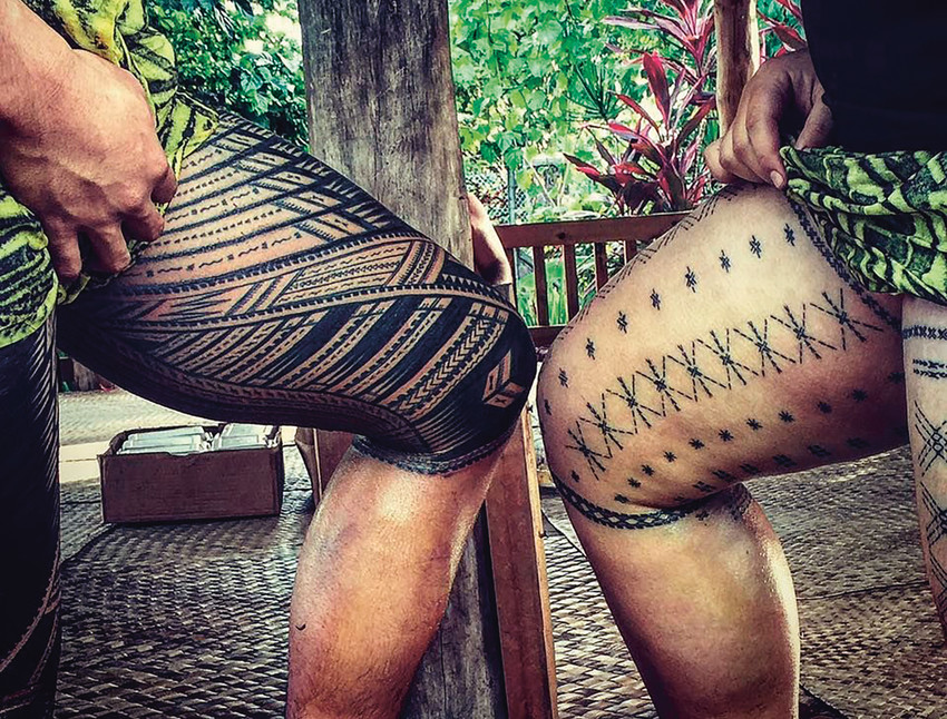 Fig. 96 Male and female tatau, photographed by Li‘aifaiva Imo Levi @liaifaiva