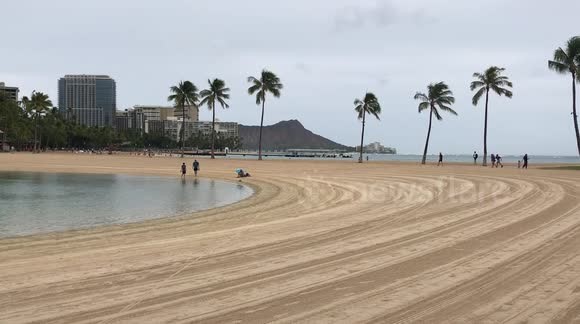 Empty Waikiki Beach