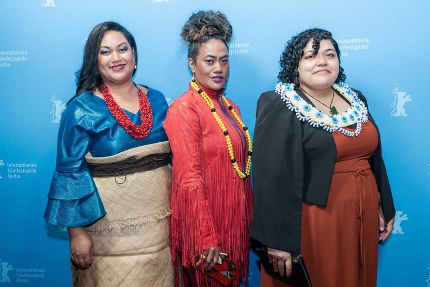 Ofa and fellow Vai directors Dianna Fuemana & Amberley Aumua at Berlinale.