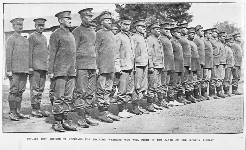 Niuean & Cook Islands soldiers who were part of the 3rd Maori Reinforcements