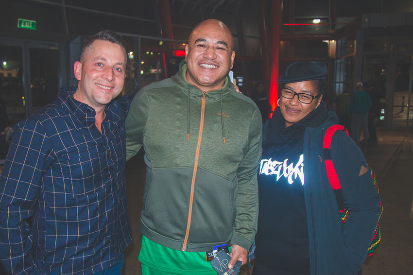 L-R Chris Graham, King Kapisi & Teremoana Rapley