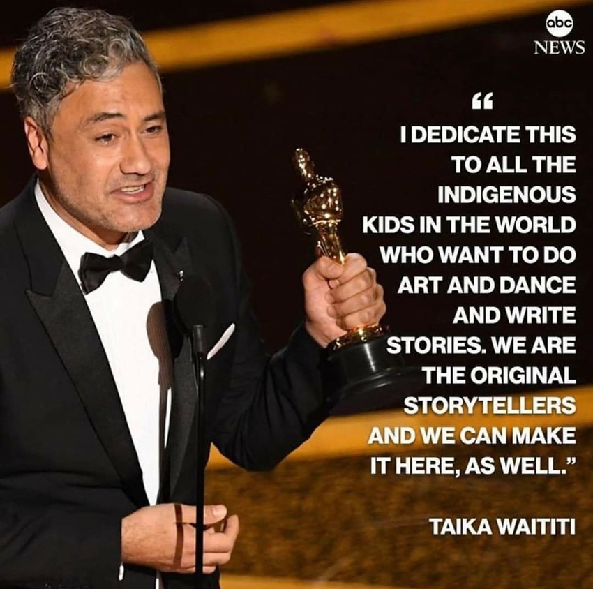 The last part of Taika's Oscar acceptance speech