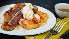Coconut French toast with lolo and banana