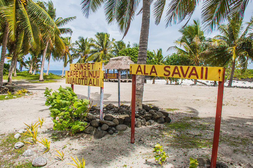 The point where the sun sets in Savai'i