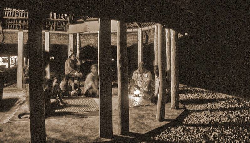 A Family Gathered in a Fale Tele, Malaela, 2005. Photo: Tony Brunt Collection