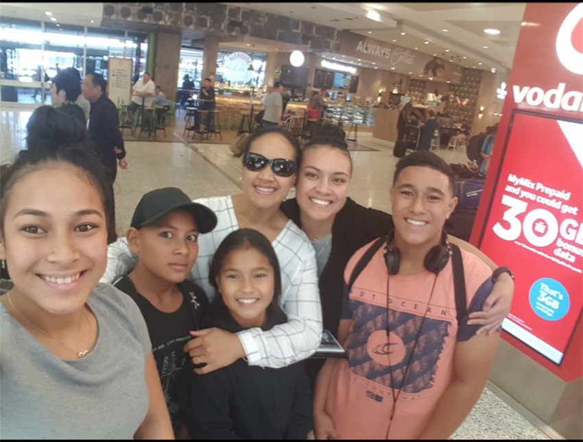 Rose and her children L-R Kairalina, Ezra, Mya, Faith & Ta'ani