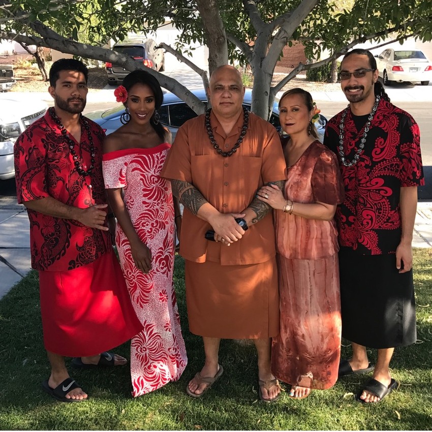 Tianna with her parents & brothers