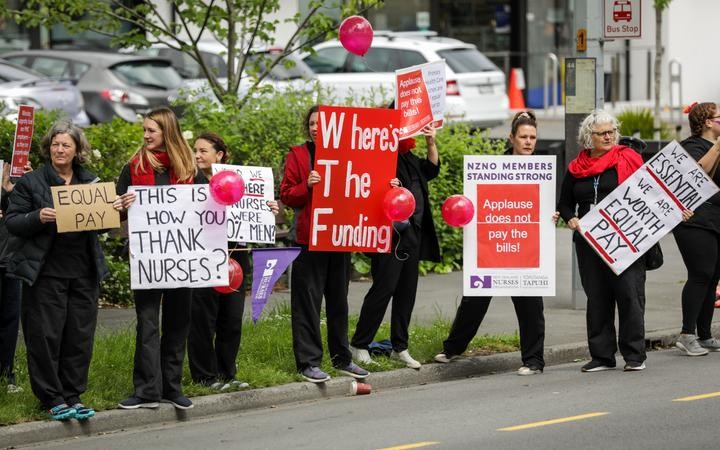 Todays Nurses Strike (PC: RNZ)