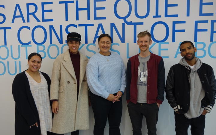 The team at Duffy Books in Homes. Photo: RNZ / Talei Anderson