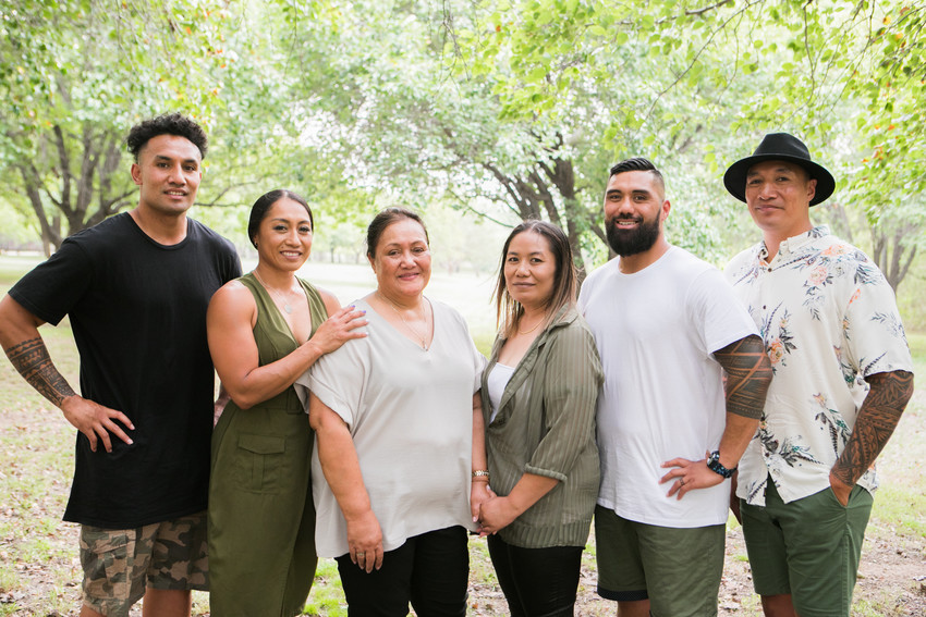 Priscilla with her siblings and Mum