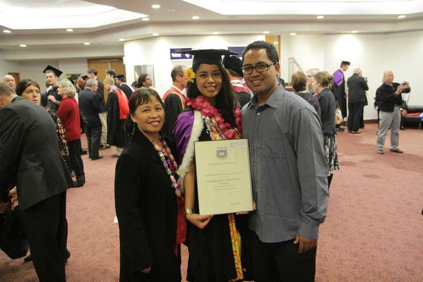 Engineering Graduation with Abba-Rose's family