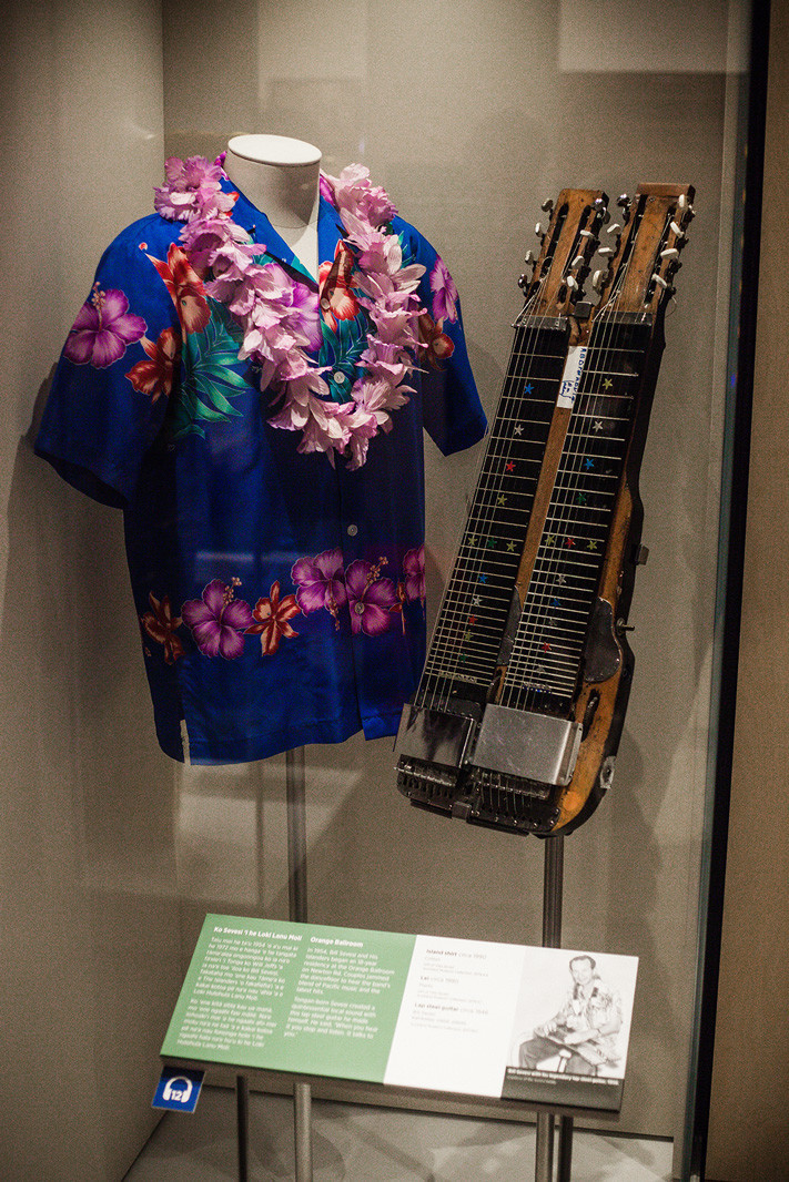 Bill Sevesi steel guitar and aloha shirt
