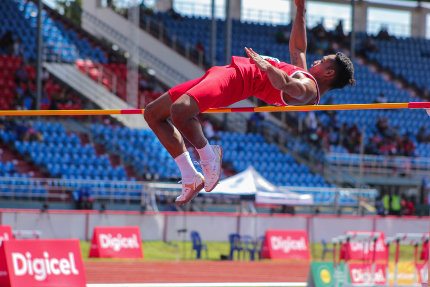 Mens High jump winner Mosese Foliaki Photo Credit: Pacific Games News Service - Ikoke Leaitutulia