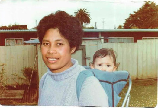 Circa 1981. My mother and I in our backyard in Manurewa.
