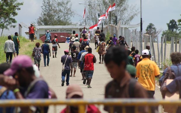 Border between PNG and Indonesian territory West Papua