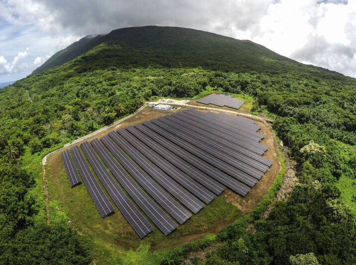 This seven-acre solar plant now provides all the power used on Ta'u Island. Photograph by Daniel Lin