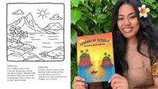 Samoan artist Abcde Tupa'i creates bilingual colouring book to keep Tutuila legends alive