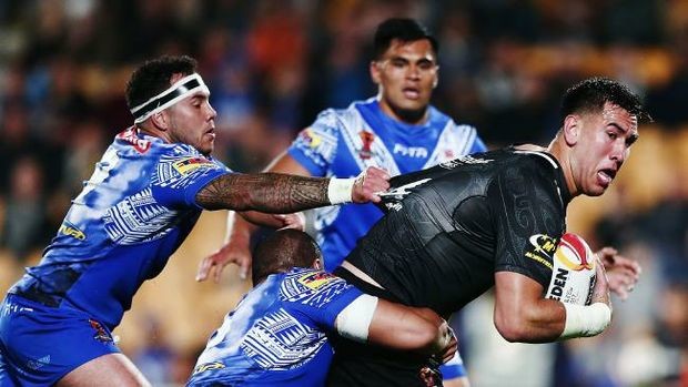 Nelson Asofa-Solomona in action against Toa Samoa in Round 1 of the Rugby World Cup