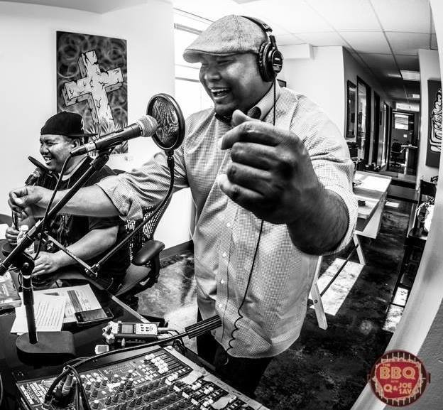 Q & his 'BBQ show' co-host Joe 'Savage' Fa'avae