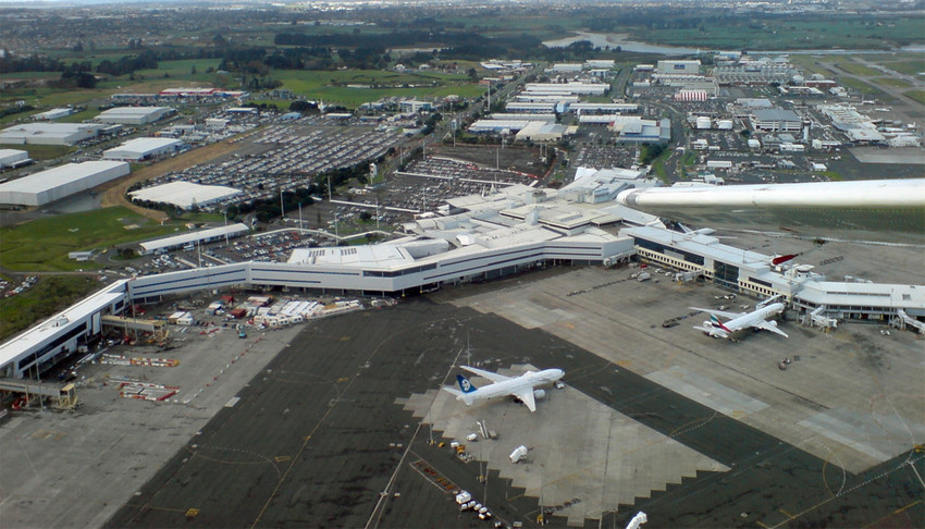Auckland International airport is in the middle of South Auckland