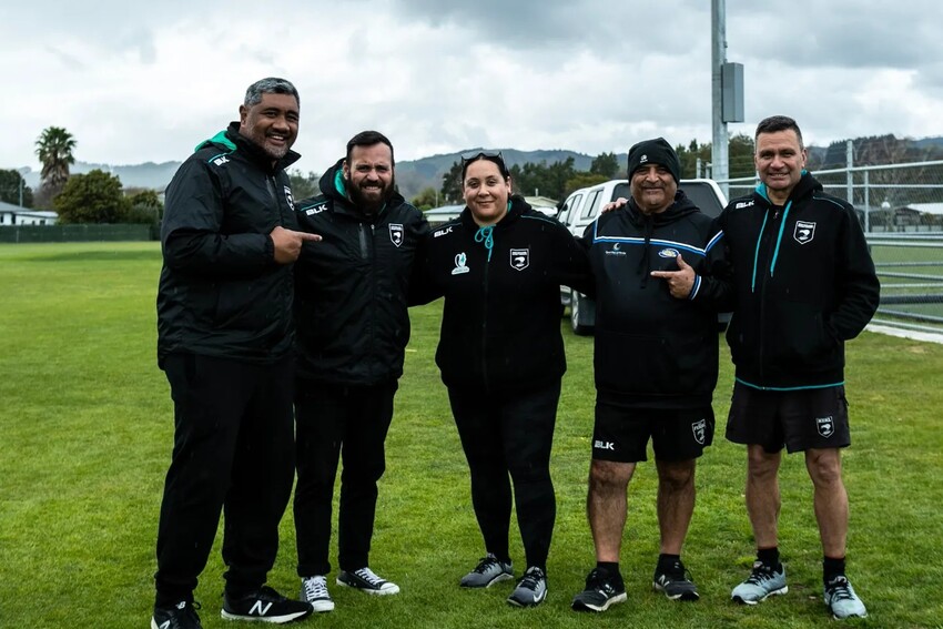 Ali, Cliff and Wellbeing champions & ambassadors from the Otara Scorpions Rugby League Club. Photo Supplied