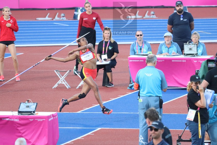 Edna in action yesterday during the Heptathlon. Photo Credit: Team PNG