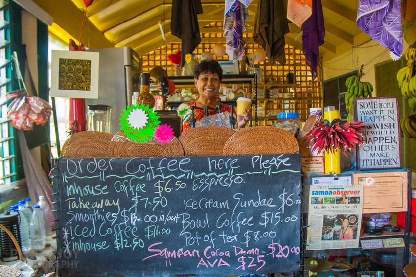 Asaga Coffee Garden - one of the only places on the island that sells espresso coffee