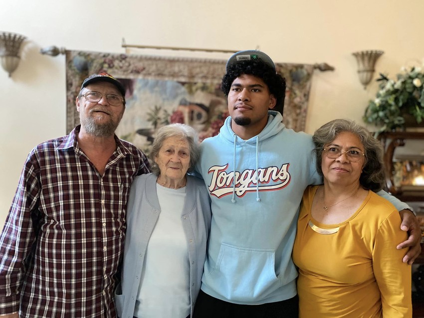 Tuli with his parents and grandma