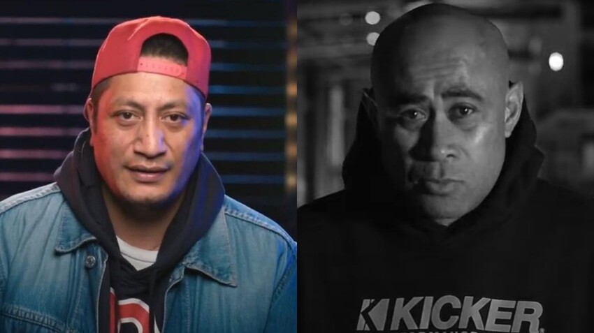 Scribe (Left) and Ermehn (right) considered the godfather of South Auckland Hip Hop