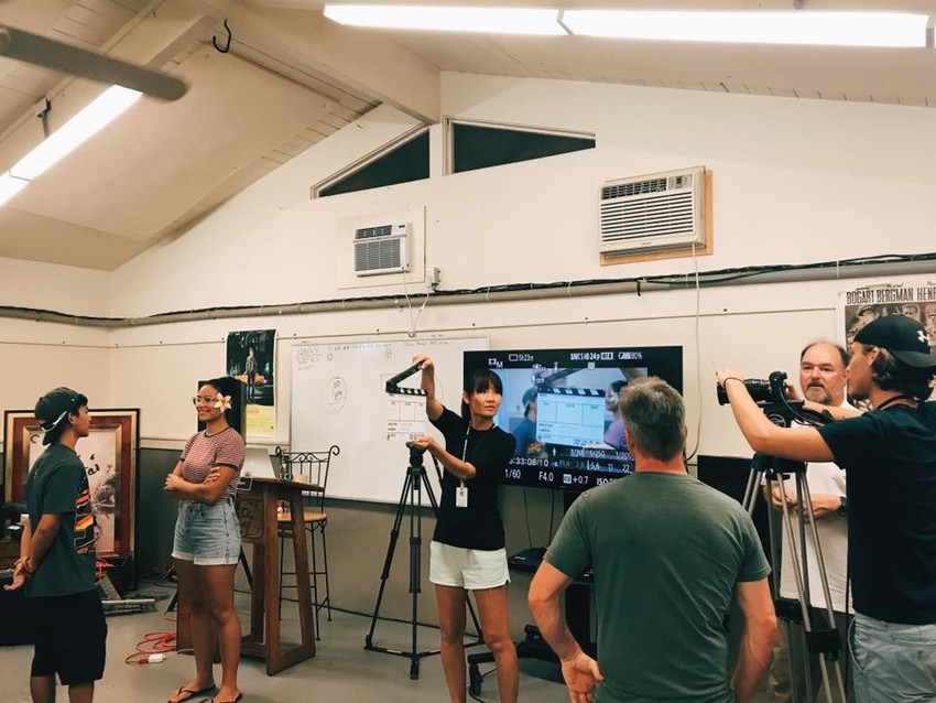 Kezia at Film School in Hawai'i