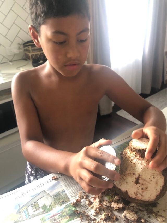 Mase making taro