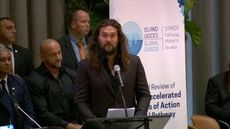 JASON MOMOA ADDRESSES THE UNITED NATIONS SMALL ISLANDS EVENT