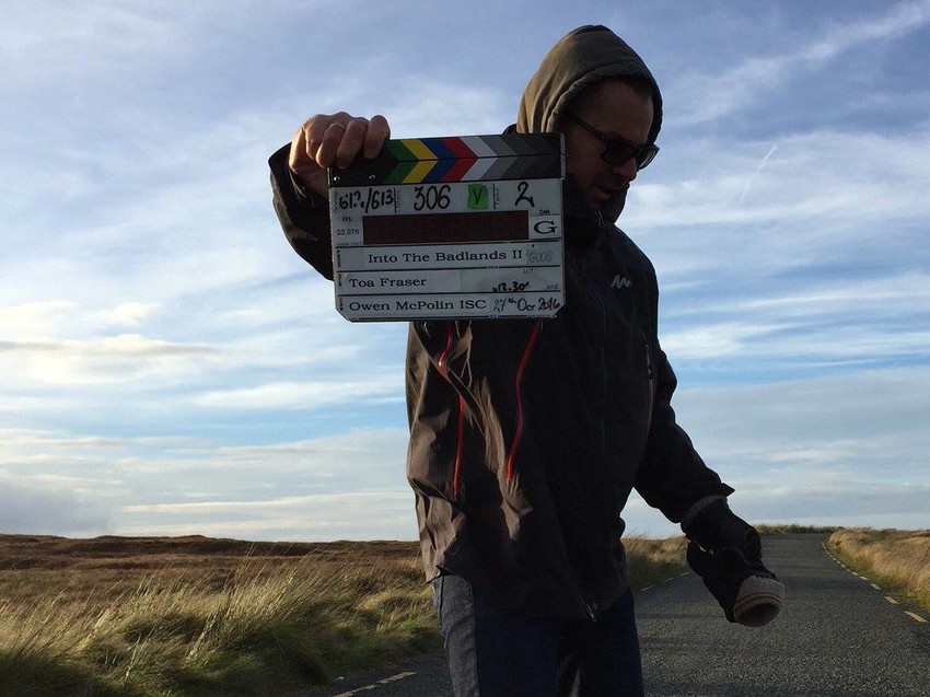 Toa on 'The Badlands' set which was shot in both Ireland and Toronto.