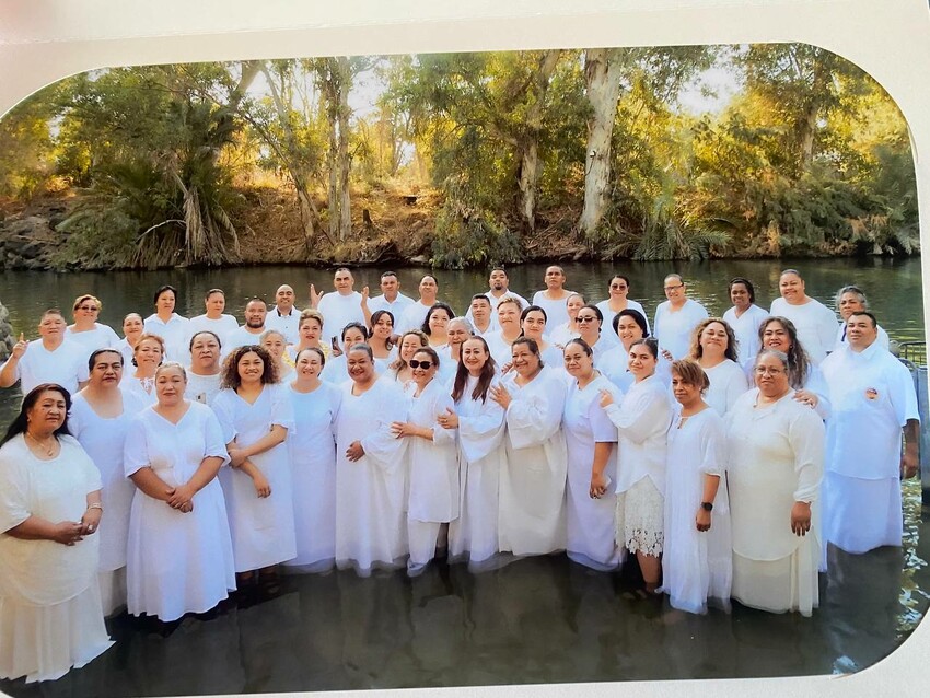 Members of the Tongan pilgramage group in Israel