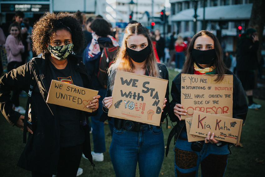 Black Lives Matter Solidarity Demonstration, Dunedin, 01 June 20 - Full Set Photo Credit/Copyright to: Penina Momoisea