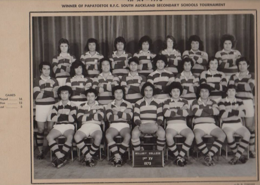 Dad was part of the Hillary College 1st XV winning team in 1973. He reckons I’m good at playing rugby like he was. He is front row third from left.