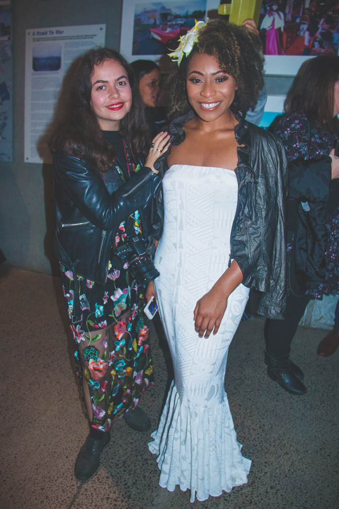 Miss Cook Islands Ernestina Maro (Right) with her friend